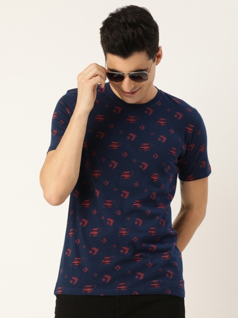 

Converse Men Navy Blue & Red Printed Round Neck T-shirt