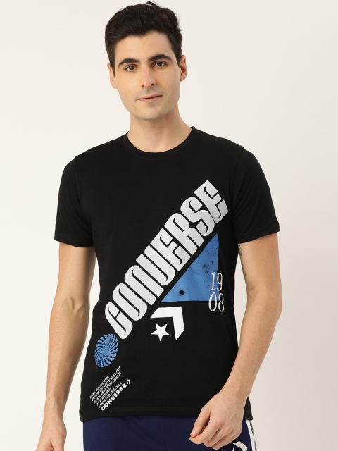 

Converse Men Black Printed Round Neck T-shirt