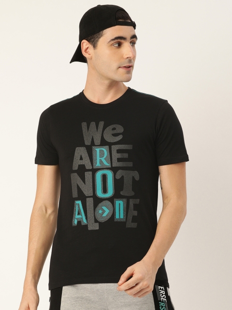 

Converse Men Black Printed Round Neck T-shirt