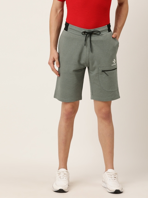 

Converse Men Grey Solid Slim Fit Regular Shorts