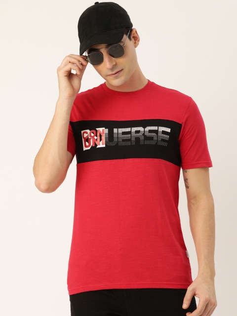 

Converse Men Red Printed Round Neck T-shirt