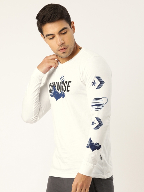 

Converse Men White Printed Round Neck T-shirt
