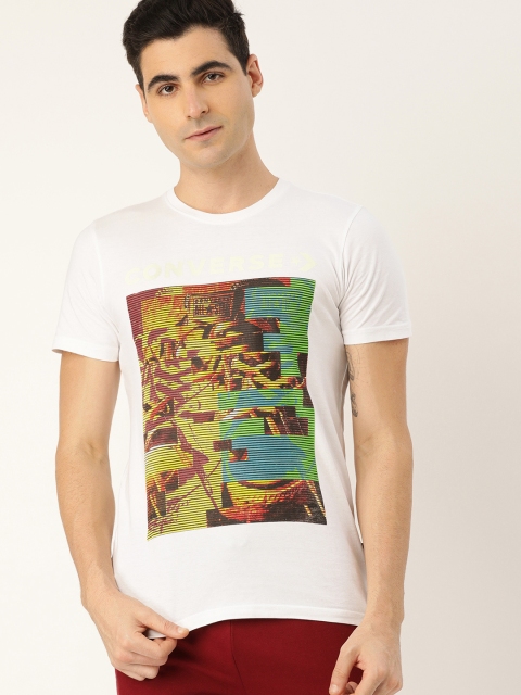 

Converse Men White Printed Round Neck T-shirt