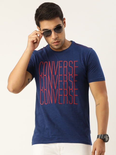 

Converse Men Navy Blue & Red Printed Round Neck T-shirt