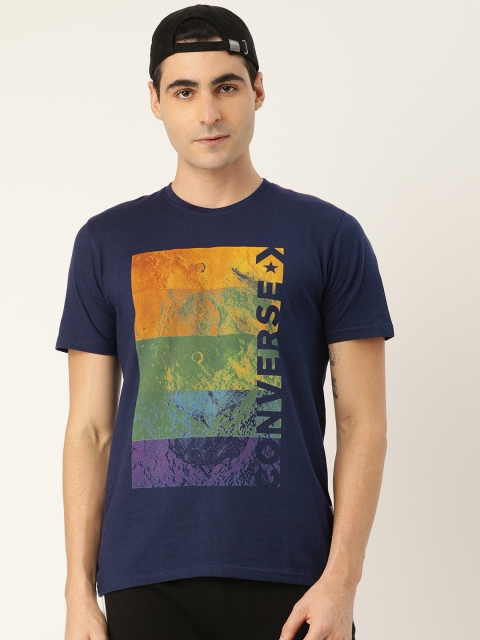 

Converse Men Navy Blue Printed Round Neck T-shirt