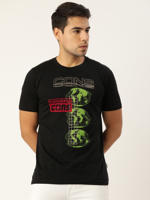 

Converse Men Black Printed Round Neck T-shirt