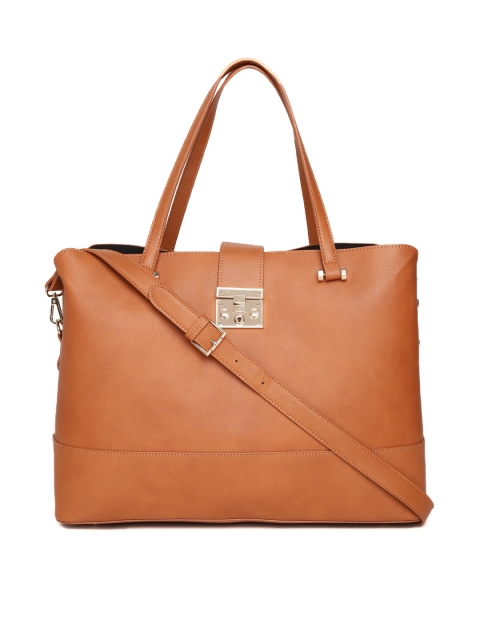 

Forever New Women Tan Brown Solid Laptop Bag