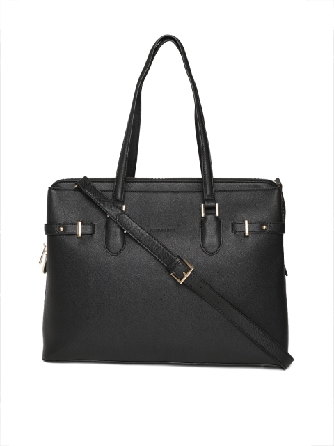 

Forever New Women Black Solid Laptop Bag