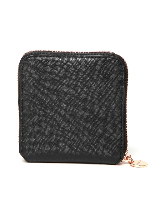 

Forever New Women Black Solid Zip Around Wallet