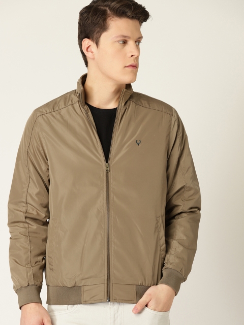 

Allen Solly Sport Men Olive Brown Solid Bomber Jacket
