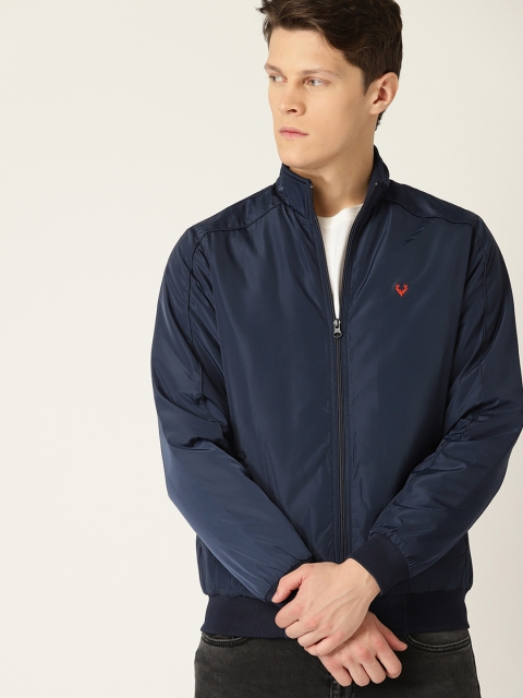 

Allen Solly Sport Men Navy Blue Solid Bomber Jacket