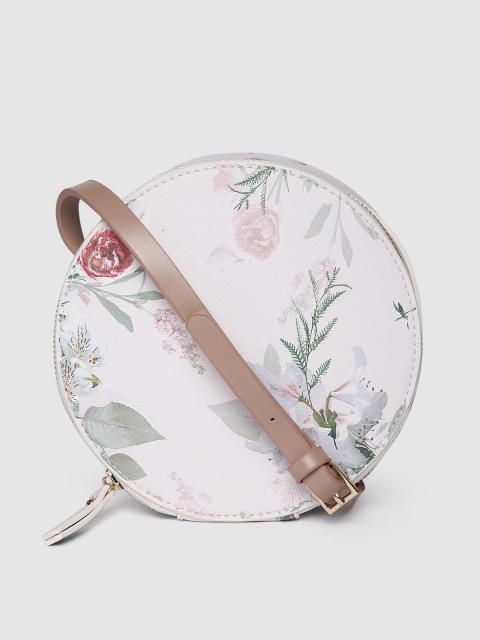 

Forever New Pink & Green Floral Print Sling Bag