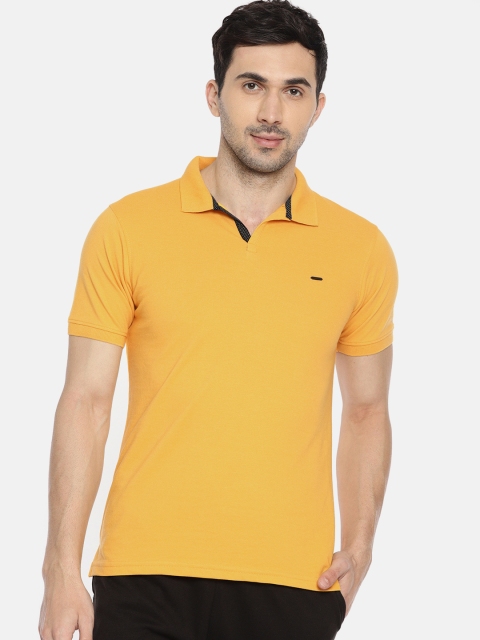 

Proline Active Men Yellow Solid Polo Collar T-shirt