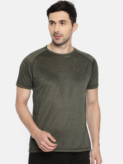 

Proline Active Men Olive Green Printed Round Neck T-shirt