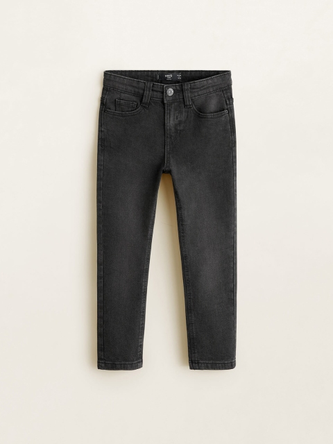 

Mango Kids Boys Charcoal Grey Slim Fit Mid-Rise Clean Look Stretchable Jeans
