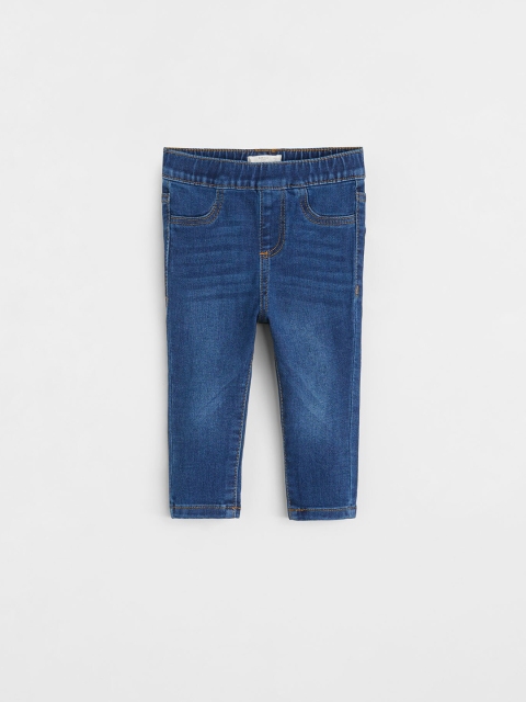 

Mango Kids Girls Blue Solid Jeggings