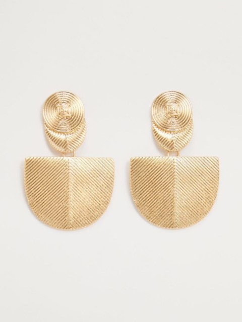 

MANGO Gold-Toned Geometric Drop Earrings