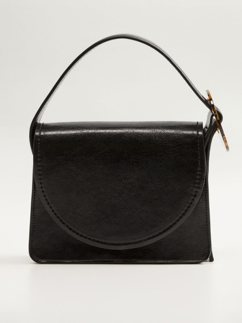 

MANGO Black Solid Handheld Bag