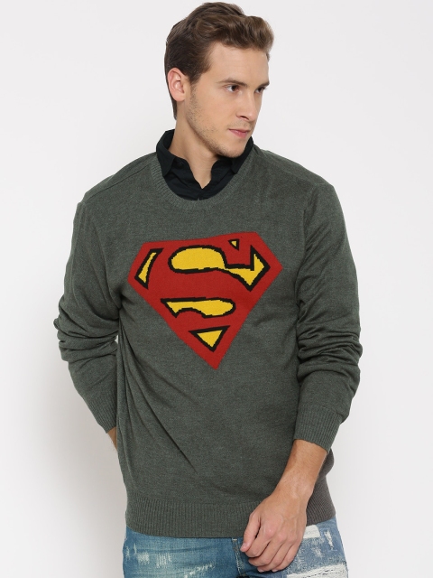 

Flying Machine Grey Printed Sweater