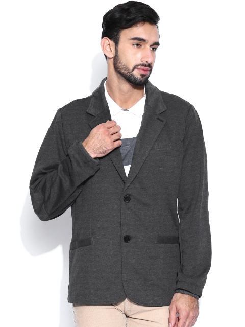 

Flying Machine Charcoal Grey Slim Fit Single-Breasted Casual Blazer