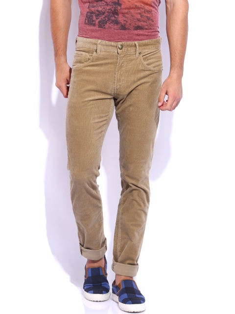 

Flying Machine Biege Corduroy Trousers, Beige