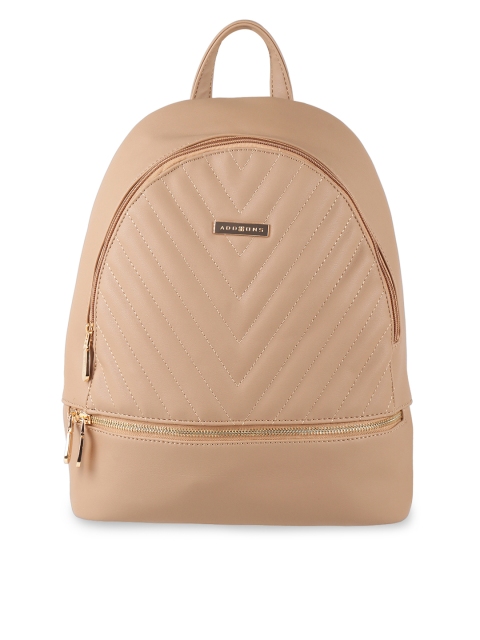 

Addons Women Beige Textured Backpack