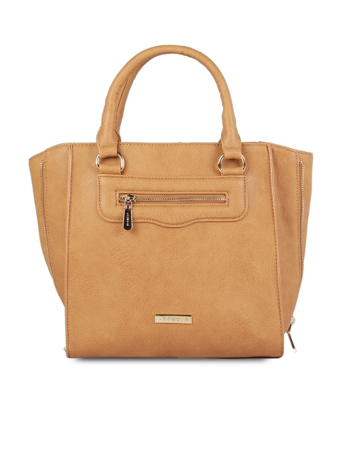 

Addons Beige Solid Handheld Bag