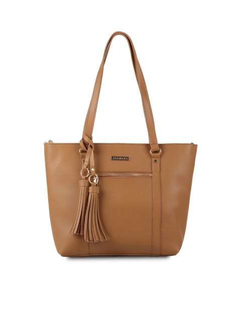 

Addons Brown Solid Tote Bag
