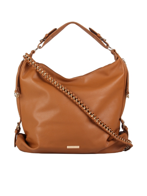 

Addons Tan Brown Solid Hobo Bag