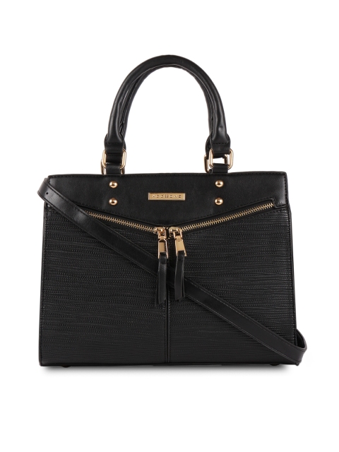 

Addons Black Textured Handheld Bag