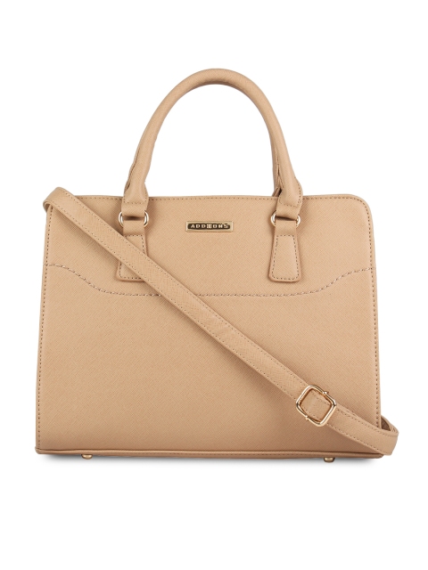 

Addons Beige Solid Handheld Bag