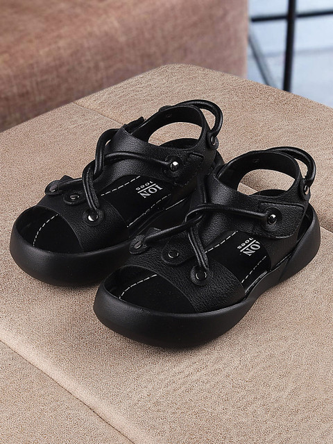 

Walktrendy Unisex Black Sandals