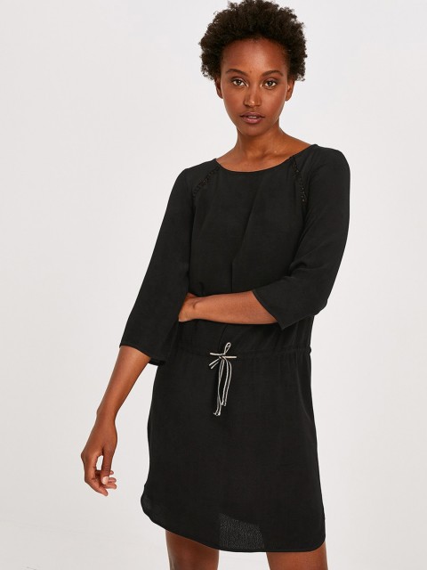 

promod Women Black Solid Sheath Dress