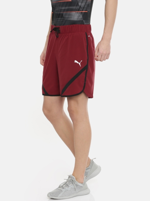 

Puma Men Maroon Solid Active Woven 9" Regular Fit Running & Training Sports Shorts