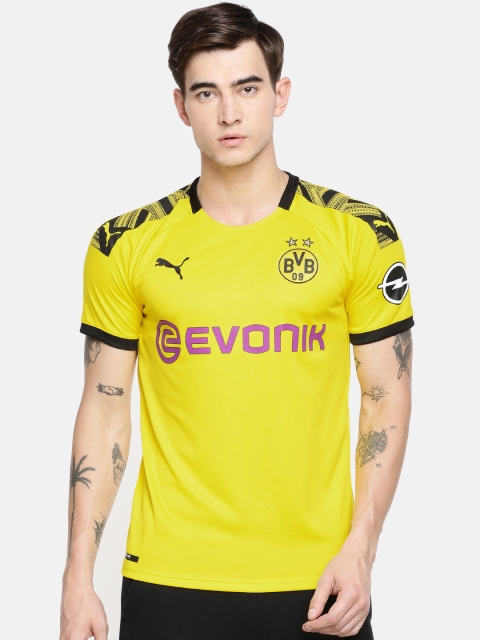 

Puma Men Yellow Evonik Logo Printed Round Neck T-shirt