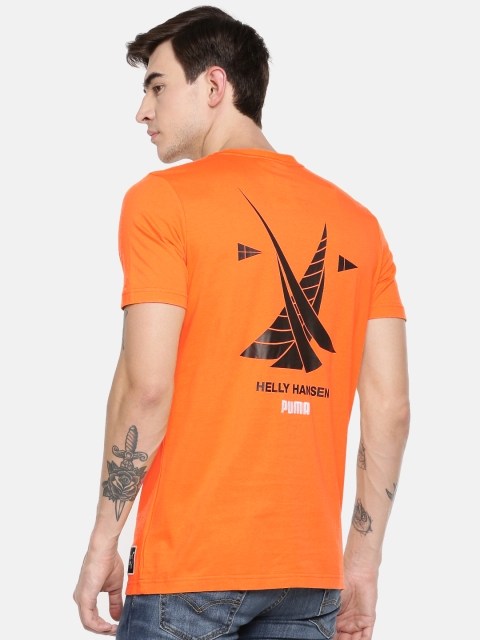 

Puma Men Orange Printed Round Neck x HH T-shirt