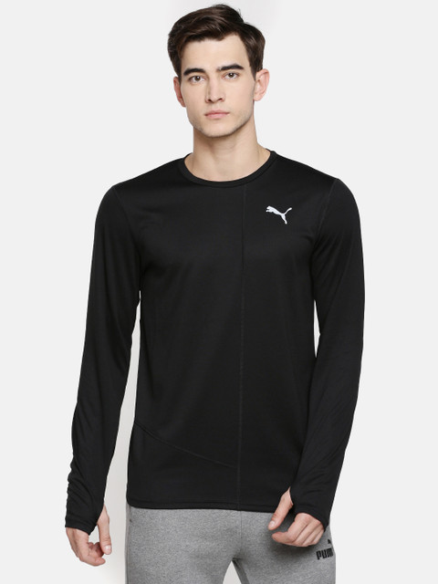 

Puma Men Black Solid Ignite L S Drycell Round Neck Running T-shirt