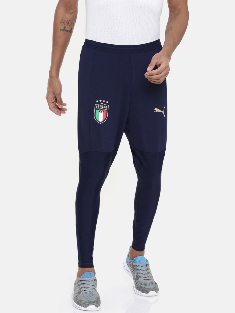 

Puma Italia Men Navy Blue Solid Slim Fit dryCELL FIGC Training Track Pants