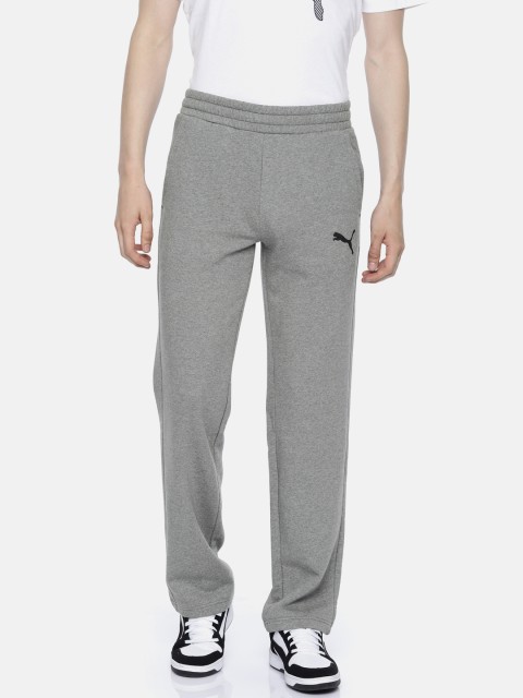 

Puma Men Grey Melange Solid ESS Logo Pants TR Slim Fit Track Pants