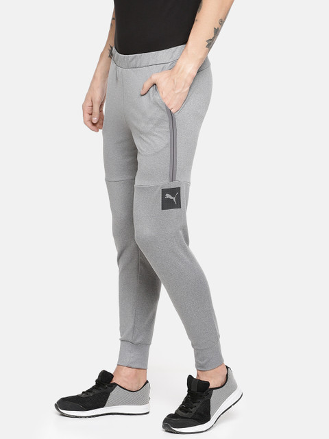 

Puma Men Grey Melange Solid Slim Fit dryCELL Tec Sports Joggers