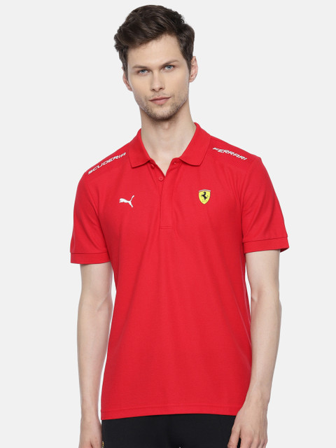 

PUMA Motorsport Men Red Solid Rosso Corsa Polo Collar T-shirt