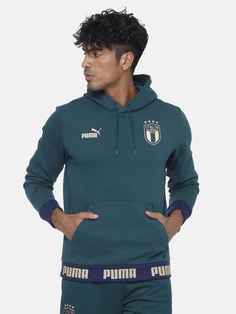 

Puma Men Green Solid FIGC FtblCulture Hoody Ponderosa Sweatshirt