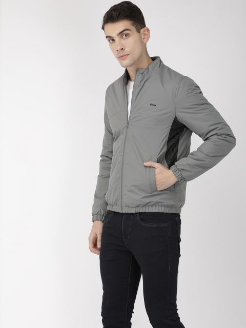 

Flying Machine Men Grey Solid Bomber Jacket