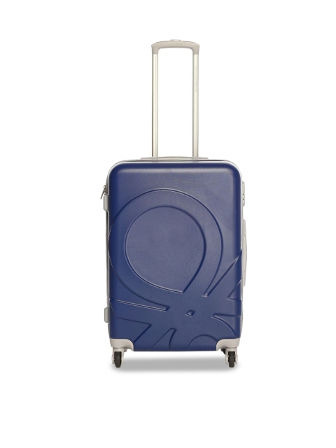 

United Colors of Benetton Unisex Blue & Red Solid Trolley Suitcase