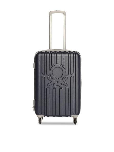 

United Colors of Benetton Unisex Navy Blue Solid Trolley Suitcase