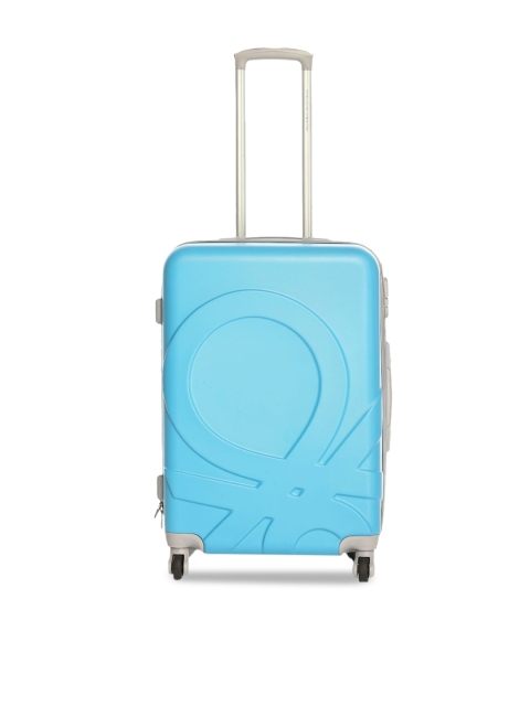 

United Colors of Benetton Unisex Blue & Yellow Solid Trolley Suitcase
