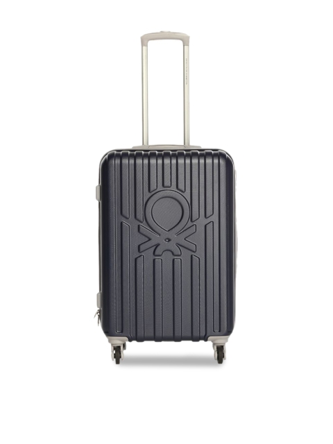 

United Colors of Benetton Unisex Navy Blue Solid Trolley Suitcase