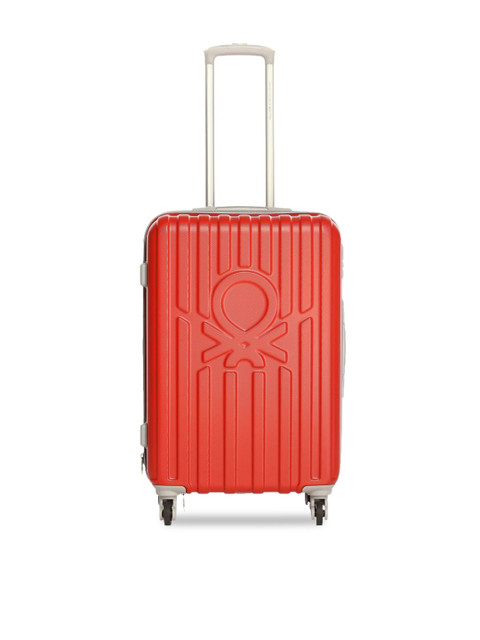 

United Colors of Benetton Unisex Red Solid Trolley Suitcase