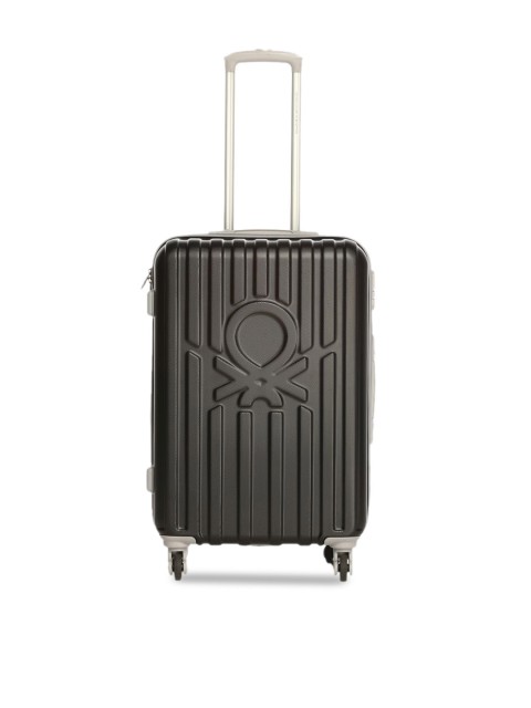 

United Colors of Benetton Unisex Black Solid Trolley Suitcase