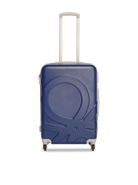 

United Colors of Benetton Unisex Blue & Red Colourblocked Trolley Suitcase